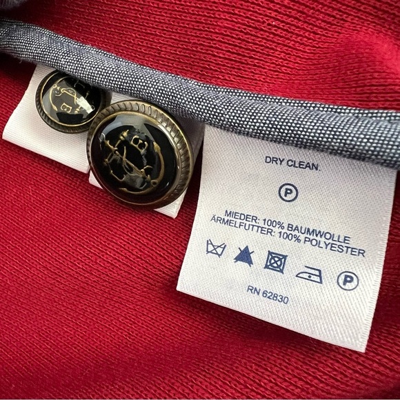 Lands’ End Red Knit Blazer Jacket 14 - Picture 8 of 8